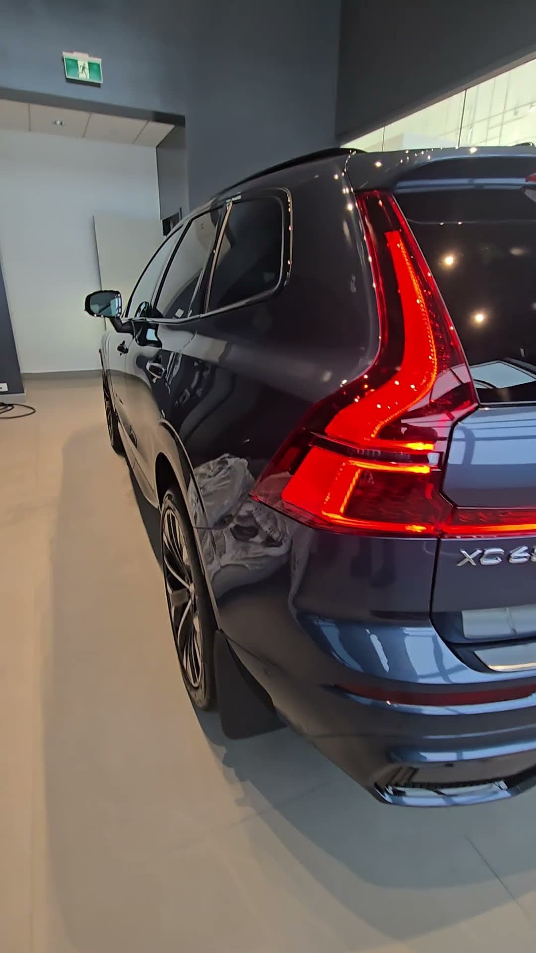 2026 Volvo XC60 PHEV Ultra in Denim Blue on a Charcoal Ventilated Napa Leather Upholstery